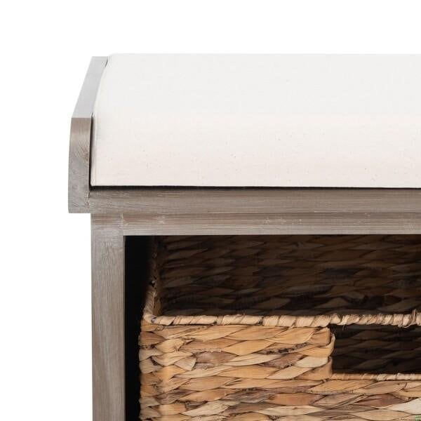 Safavieh Freddy Storage Bench- Winter Melody - 19.9 X 16.1 X 33.5 In. - AMH5736G
