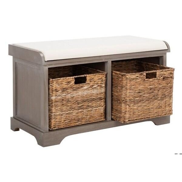Safavieh Freddy Storage Bench- Winter Melody - 19.9 X 16.1 X 33.5 In. - AMH5736G