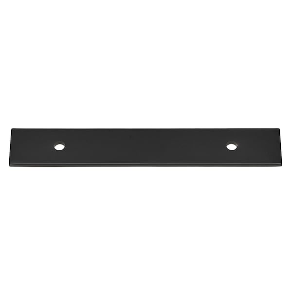 Gliderite Hardware 6 in. Matte Black Squared Back Plate 3-3/4 in. Center to Center - 6342-96-MB, 25PK - 6342-96-MB-25