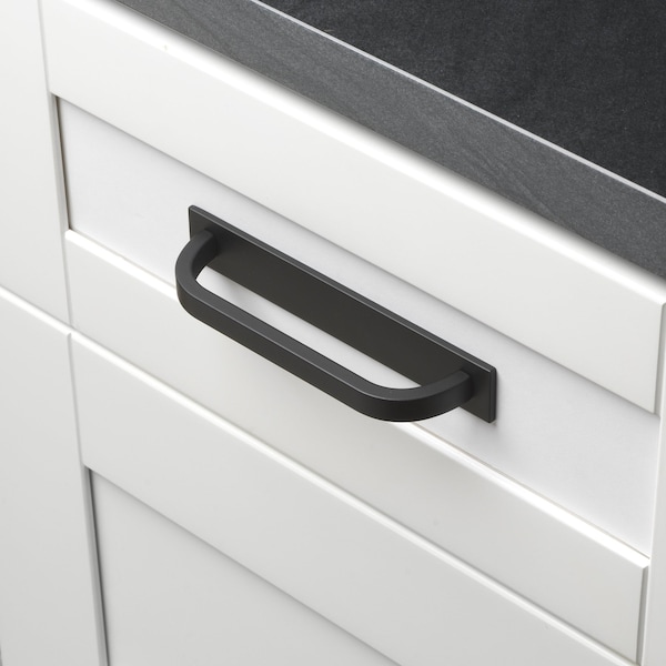 Gliderite Hardware 6 in. Matte Black Squared Back Plate 5-1/16 in. Center to Center - 6342-128-MB, 5PK - 6342-128-MB-5