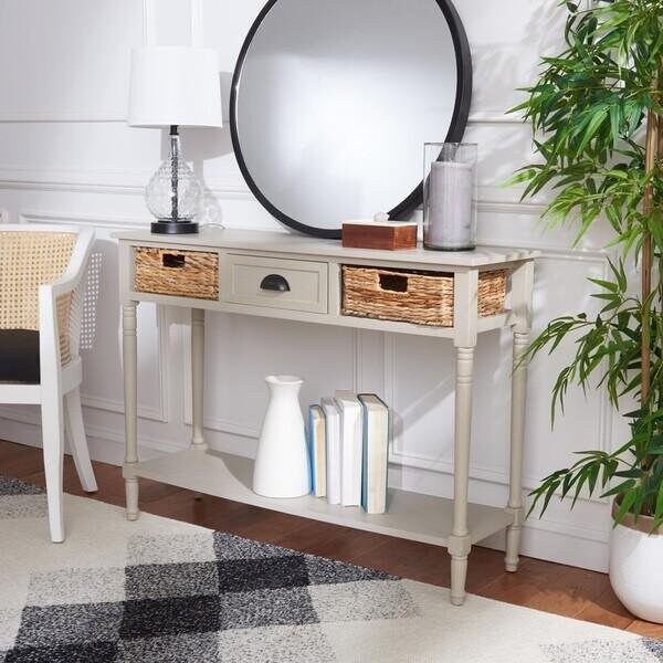 Safavieh Christa Console Table- Vintage Grey - 31.5 x 13.4 x 44.5 in. - AMH5737D