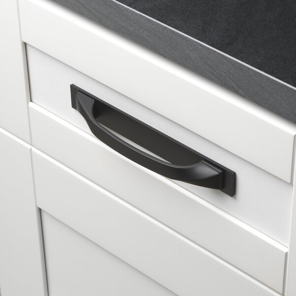 Gliderite Hardware 7-1/4 in. Matte Black Squared Back Plate 5-1/16 in. Center to Center - 7342-128-MB, 10PK - 7342-128-MB-10