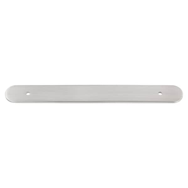 Gliderite Hardware 8-1/2 in. Satin Nickel Rounded Back Plate 6-1/4 in. Center to Center - 9343-160-SN, 5PK - 9343-160-SN-5