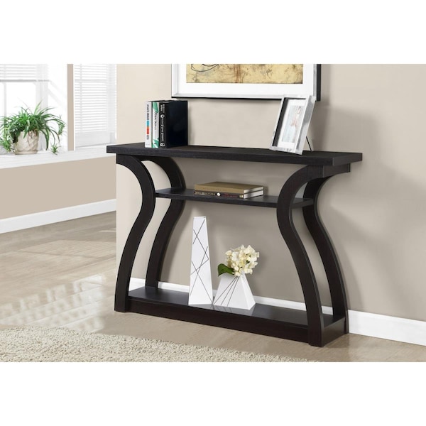 Gfancy Fixtures 47 in. Cappuccino Hall Console Accent Table - GF2479151