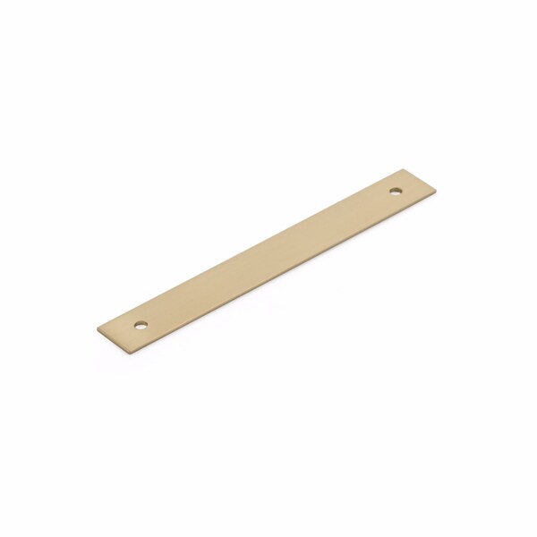 Schaub 5in Center to Center Pub House Backplate for Pull Signature Satin Brass Finish - 5105B-SSB