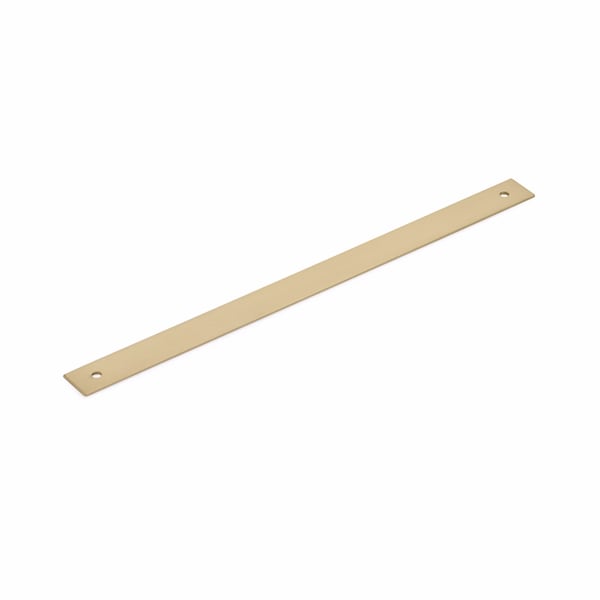 Schaub 10in Center to Center Pub House Backplate for Pull Signature Satin Brass Finish - 5110B-SSB