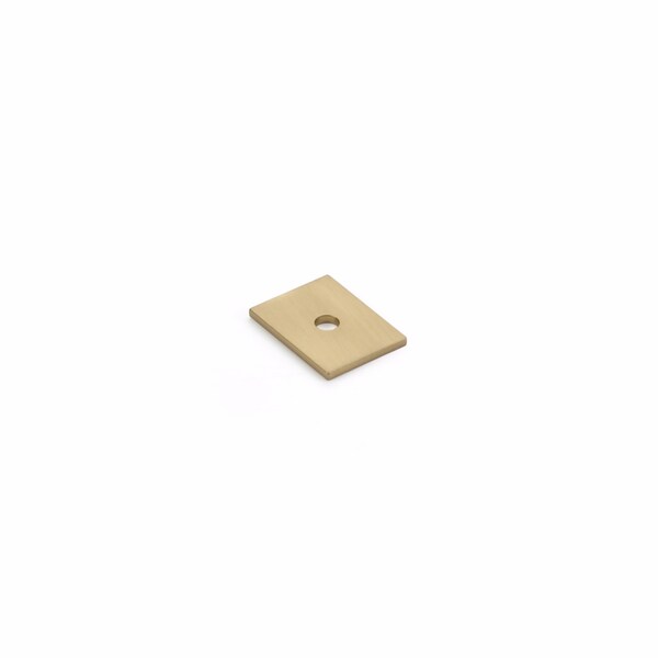Schaub 1in Pub House Backplate for Knob Signature Satin Brass Finish - 5101B-SSB