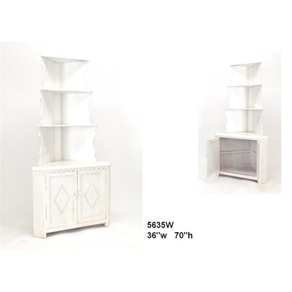 Wayborn Home Furnishing Corner Display - Whitewash - 5635W