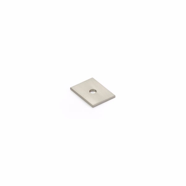 Schaub 1in Pub House Backplate for Knob Brushed Nickel Finish - 5101B-BN