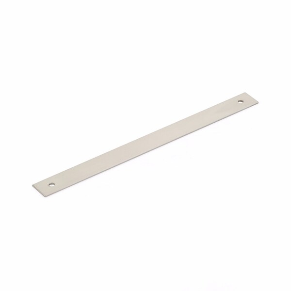 Schaub 8in Center to Center Pub House Backplate for Pull Brushed Nickel Finish - 5108B-BN
