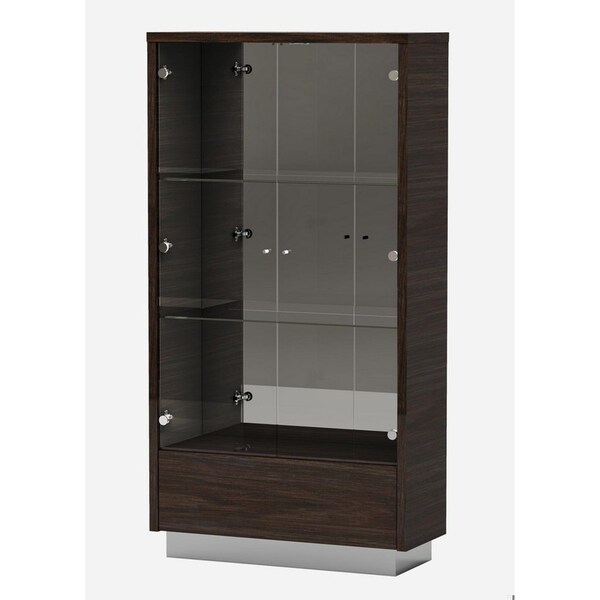Homeroots Wenge Vetrina Cabinets 43 x 16 x 76 in. - 366214