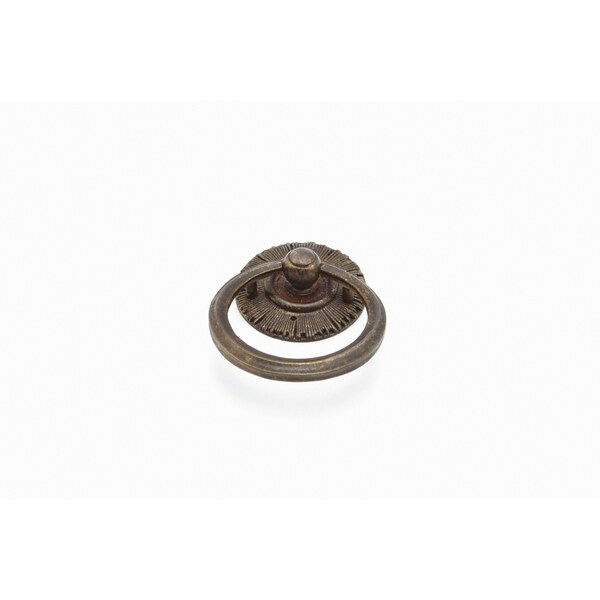 Schaub 2-1/4in x 3in Sunburst Ring Pull and Backplate Highlighted Bronze Finish - 977-HLB