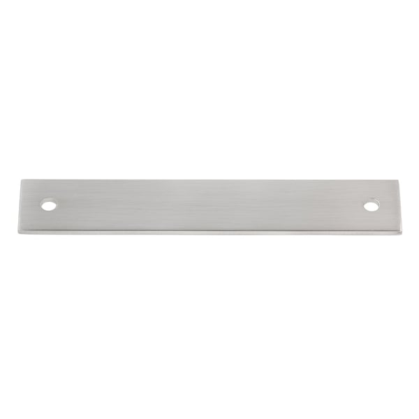 Gliderite Hardware 6 in. Satin Nickel Squared Back Plate 5-1/16 in. Center to Center - 6342-128-SN, 25PK - 6342-128-SN-25