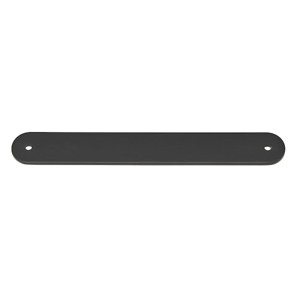 Gliderite Hardware 7-1/4 in. Matte Black Rounded Back Plate 6-1/4 in. Center to Center - 7343-160-MB, 5PK - 7343-160-MB-5