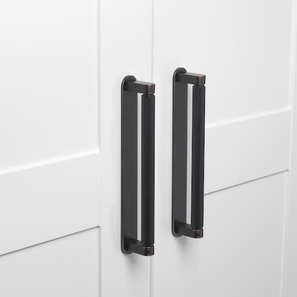 Gliderite Hardware 9-1/2 in. Oil Rubbed Bronze Rounded Back Plate 7-9/16 in. Center to Center - 9343-192-ORB, 10PK - 9343-192-ORB-10