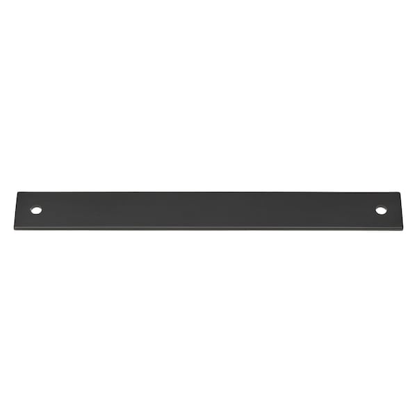 Gliderite Hardware 9 in. Matte Black Squared Back Plate 7-9/16 in. Center to Center - 9342-192-MB, 5PK - 9342-192-MB-5