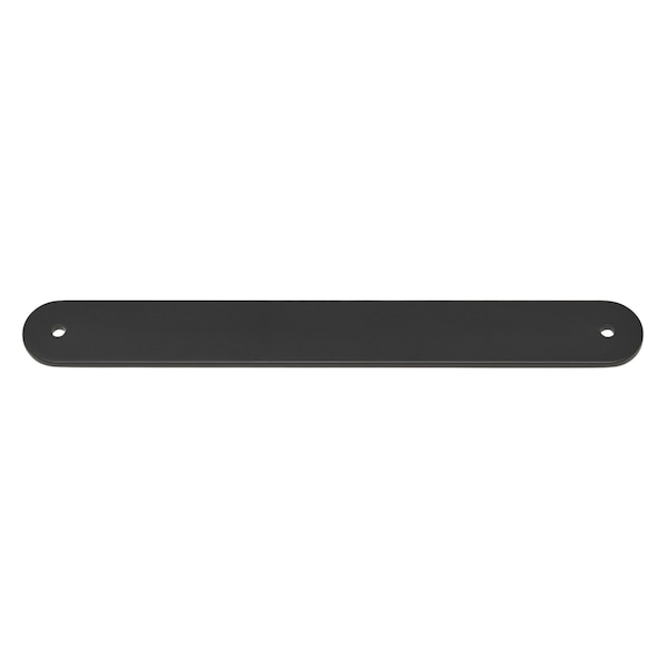 Gliderite Hardware 8 in. Matte Black Rounded Back Plate 7 in. Center to Center - 8343-178-MB, 25PK - 8343-178-MB-25