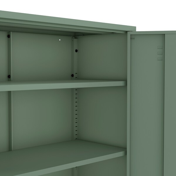 Manhattan Comfort 2-Piece Naomi Accent Cabinet and Storage Cabinet in Green - 2-AF067-GR