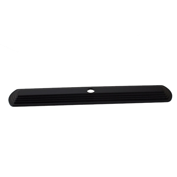 Gliderite Hardware 6 in. Matte Black Narrow Rounded Cabinet Backplate - 1079-MB, 5PK - 1079-MB-5