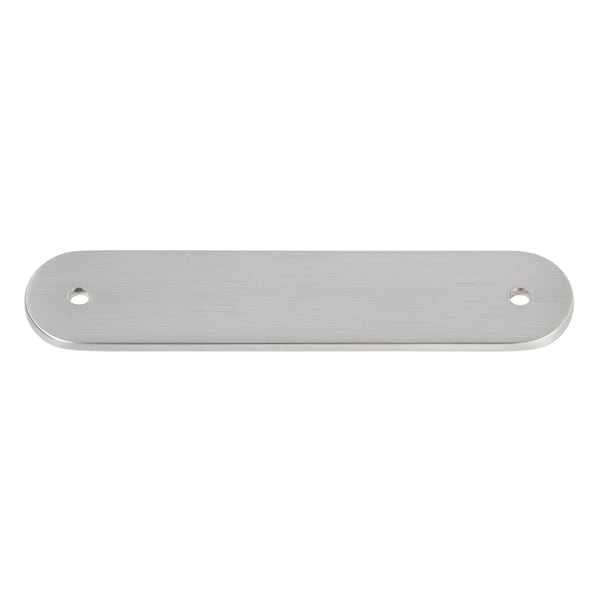 Gliderite Hardware 4-3/4 in. Satin Nickel Rounded Back Plate 3-3/4 in. Center to Center - 5343-96-SN, 25PK - 5343-96-SN-25