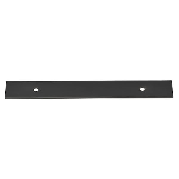 Gliderite Hardware 8-1/2 in. Matte Black Squared Back Plate 5-1/16 in. Center to Center - 8342-128-MB, 25PK - 8342-128-MB-25