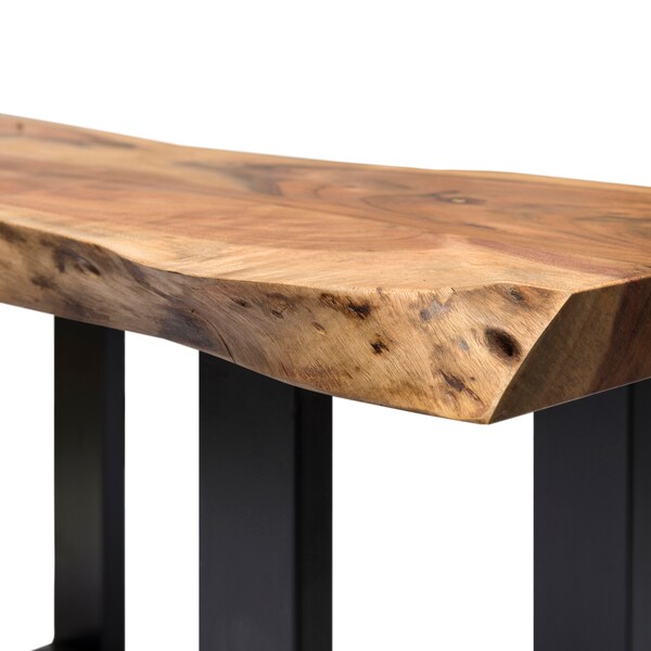 Alaterre Furniture Alpine Natural Live Edge Wood End Table - AWAA0120
