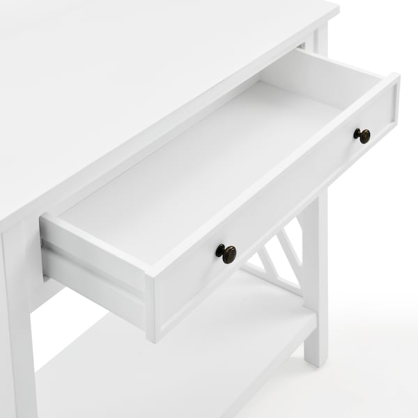 Alaterre Furniture Coventry 32" Wood Entryway/Console/Sofa Table with Drawer and Shelf - ANCT18WH