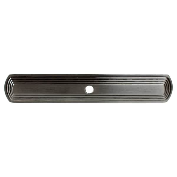 Gliderite Hardware 6 in. Satin Nickel Narrow Rounded Cabinet Backplate - 1079-SN, 10PK - 1079-SN-10