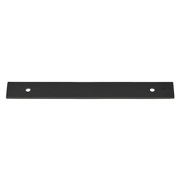 Gliderite Hardware 9 in. Matte Black Squared Back Plate 6-1/4 in. Center to Center - 9342-160-MB - 9342-160-MB-1
