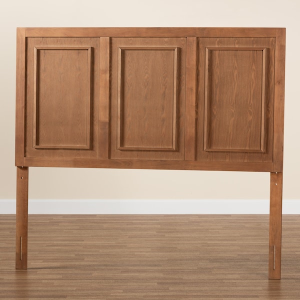 Baxton Studio Giordano Classic and Traditional Ash Walnut Finished Wood Full Size Headboard - 221-12872-ZORO