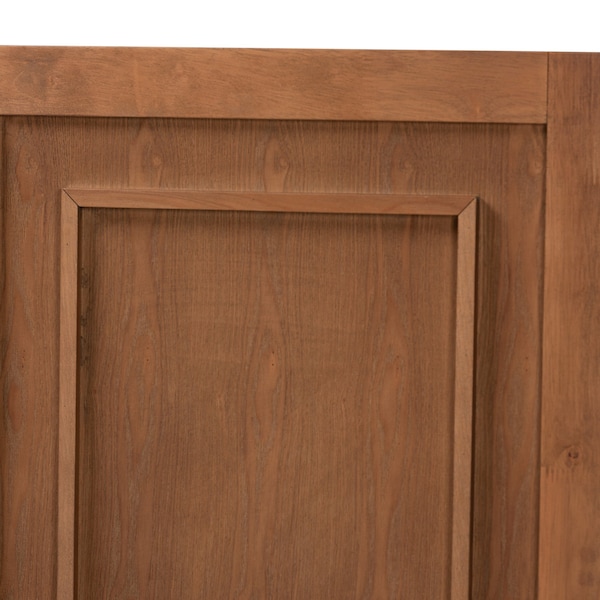 Baxton Studio Giordano Classic and Traditional Ash Walnut Finished Wood Full Size Headboard - 221-12872-ZORO