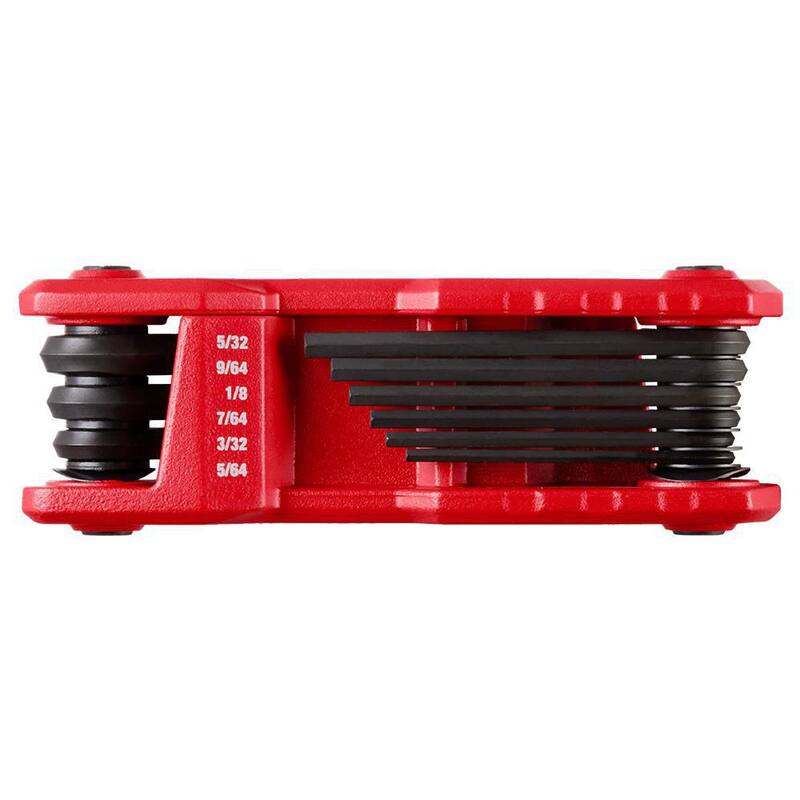 Milwaukee Folding SAE Hex Key Set (9-Piece) with Compact Auto Lock 25 ft. SAE Tape Measure with Fractional Scale - 48-22-2181-48-22-6625