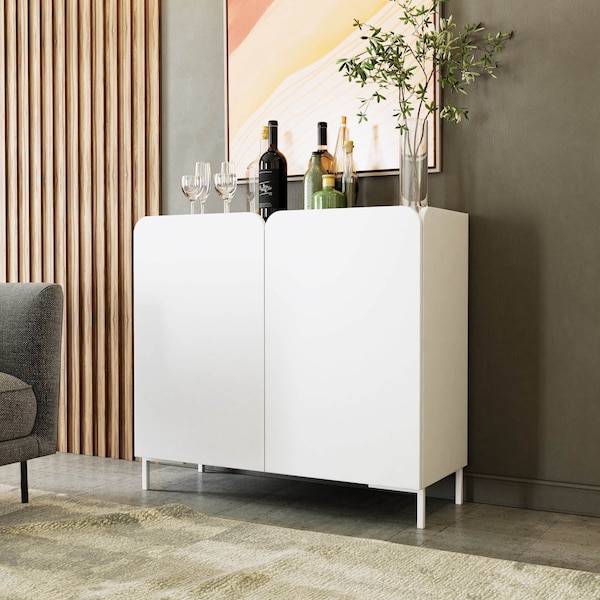 Manhattan Comfort Bogardus Accent Cabinet in White - AC-318AMC86