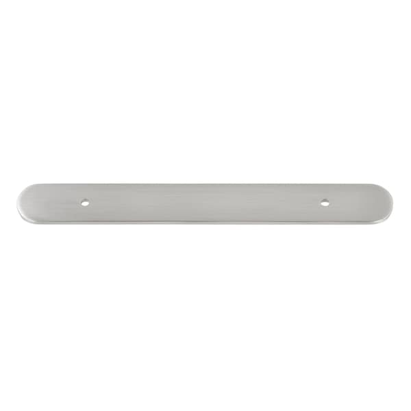 Gliderite Hardware 8 in. Satin Nickel Rounded Back Plate 5-1/16 in. Center to Center - 8343-128-SN - 8343-128-SN-1