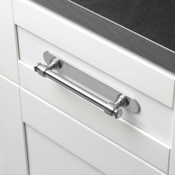 Gliderite Hardware 7-1/4 in. Satin Nickel Rounded Back Plate 5-1/16 in. Center to Center - 7343-128-SN - 7343-128-SN-1