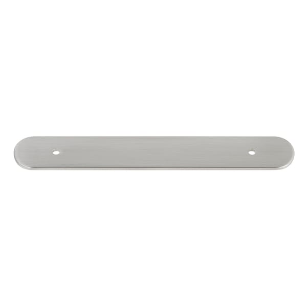Gliderite Hardware 7-1/4 in. Satin Nickel Rounded Back Plate 5-1/16 in. Center to Center - 7343-128-SN - 7343-128-SN-1