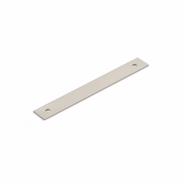 Schaub 5in Center to Center Pub House Backplate for Pull Brushed Nickel Finish - 5105B-BN