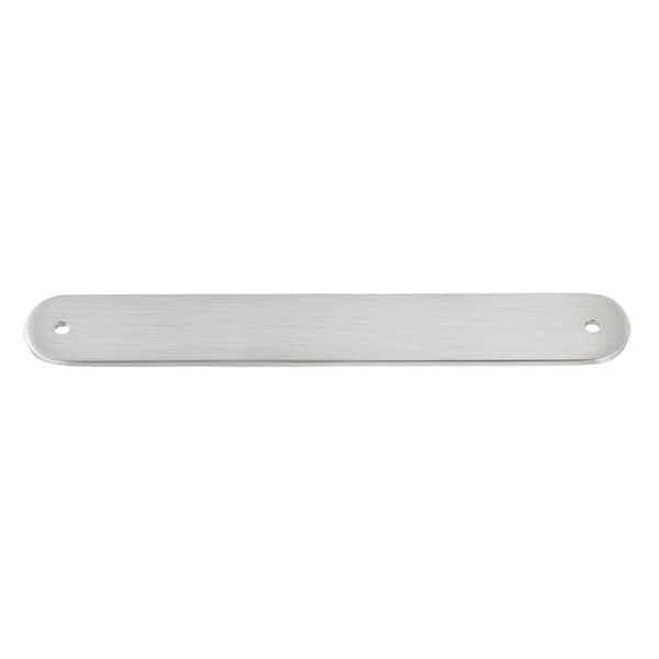 Gliderite Hardware 7-1/4 in. Satin Nickel Rounded Back Plate 6-1/4 in. Center to Center - 7343-160-SN - 7343-160-SN-1