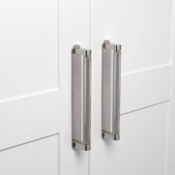 Gliderite Hardware 9-1/2 in. Satin Nickel Rounded Back Plate 7-9/16 in. Center to Center - 9343-192-SN - 9343-192-SN-1
