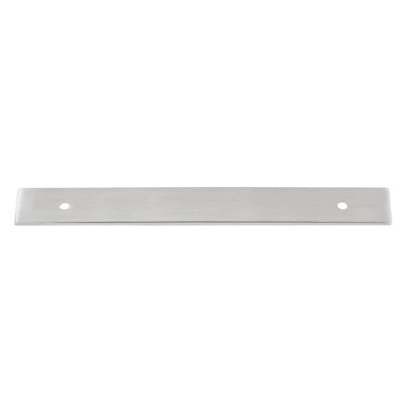 Gliderite Hardware 9 in. Satin Nickel Squared Back Plate 6-1/4 in. Center to Center - 9342-160-SN - 9342-160-SN-1