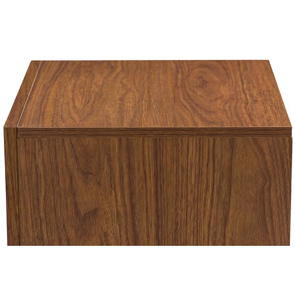 Baxton Studio Warwick Two-tone Walnut and White Modern Accent Table and Nightstand - 116-6226