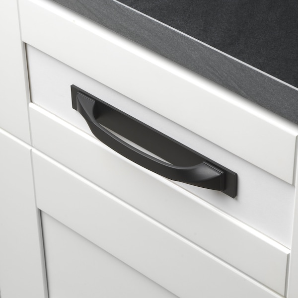 Gliderite Hardware 7-1/4 in. Matte Black Squared Back Plate 5-1/16 in. Center to Center - 7342-128-MB, 25PK - 7342-128-MB-25
