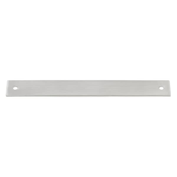 Gliderite Hardware 9 in. Satin Nickel Squared Back Plate 7-9/16 in. Center to Center - 9342-192-SN, 25PK - 9342-192-SN-25