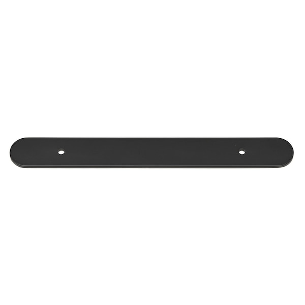 Gliderite Hardware 8-1/2 in. Matte Black Rounded Back Plate 6-1/4 in. Center to Center - 9343-160-MB, 5PK - 9343-160-MB-5