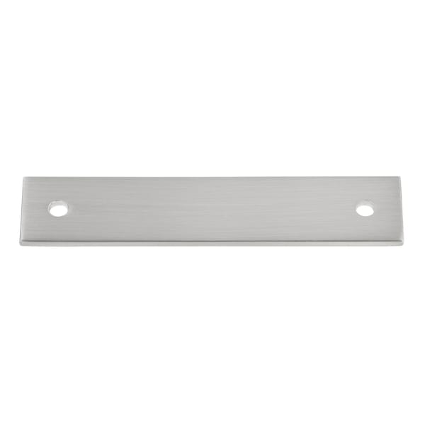 Gliderite Hardware 4-3/4 in. Satin Nickel Squared Back Plate 3-3/4 in. Center to Center - 5342-96-SN, 25PK - 5342-96-SN-25
