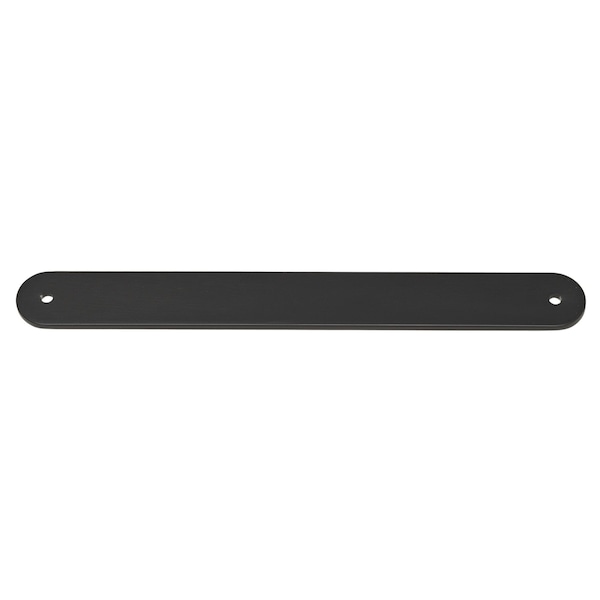 Gliderite Hardware 9-1/2 in. Matte Black Rounded Back Plate 7-9/16 in. Center to Center - 9343-192-MB, 5PK - 9343-192-MB-5