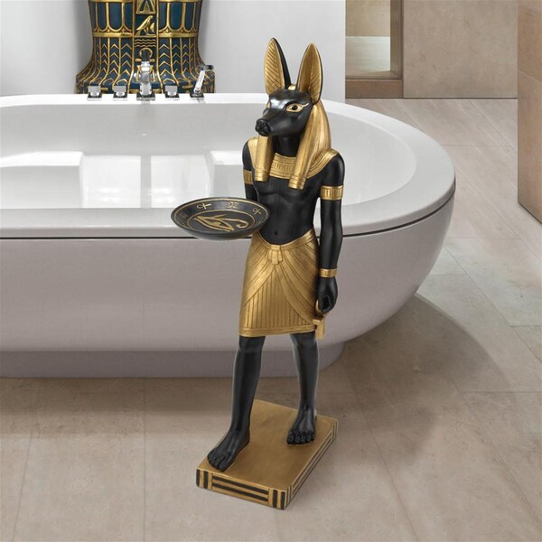 Design Toscano Anubis, Servant of the Pharaohs Pedestal Table - EU32518