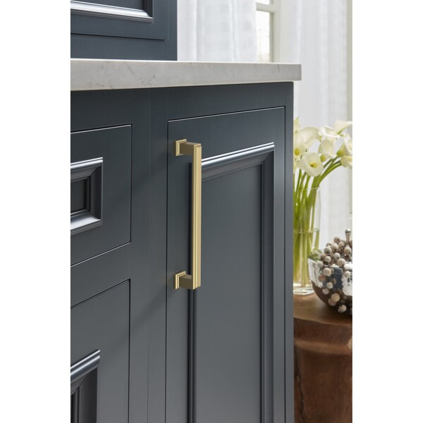 Amerock Appoint 6-5/16 inch 160mm Center-to-Center Golden Champagne Cabinet Pull - BP37360BBZ