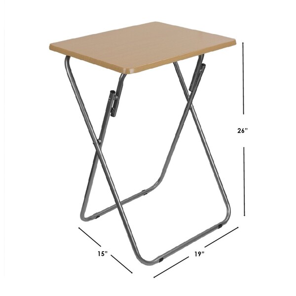 Home Basics Home Basics Multi-Purpose Foldable Table, Natural - ZOR96320