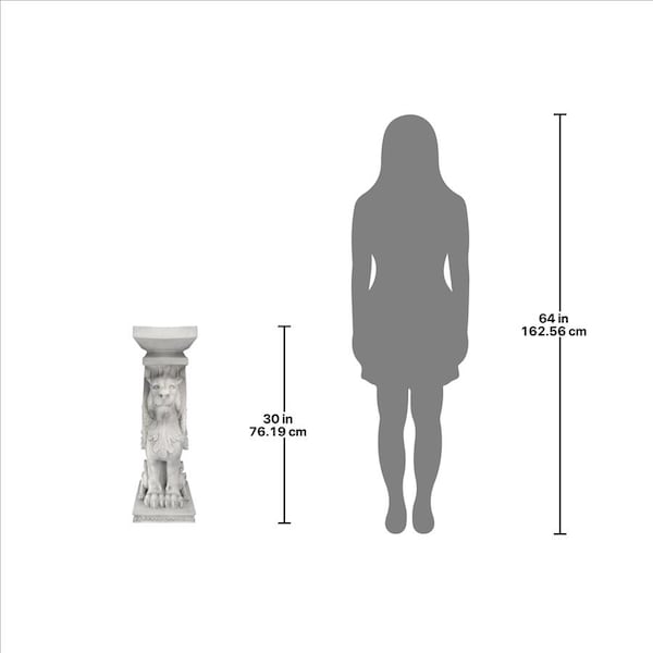 Design Toscano Trapezophoron Sculptural Winged Lion Pedestal - JE122391